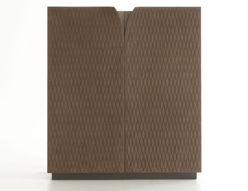 Callas modern luxury cabinet with brown leather