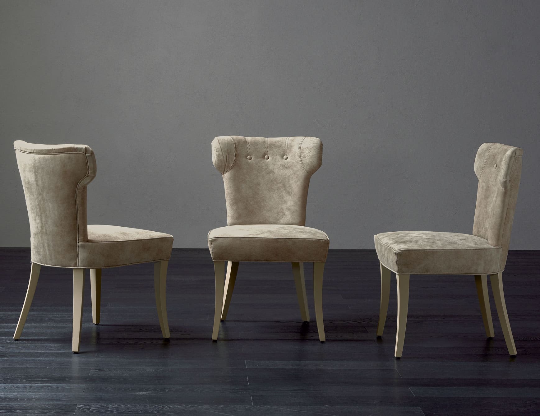 Guendalina Dining Chair modern luxury chair with beige leather
