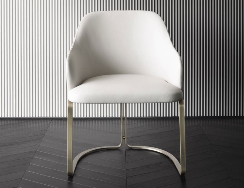 Marie modern luxury chair with white leather