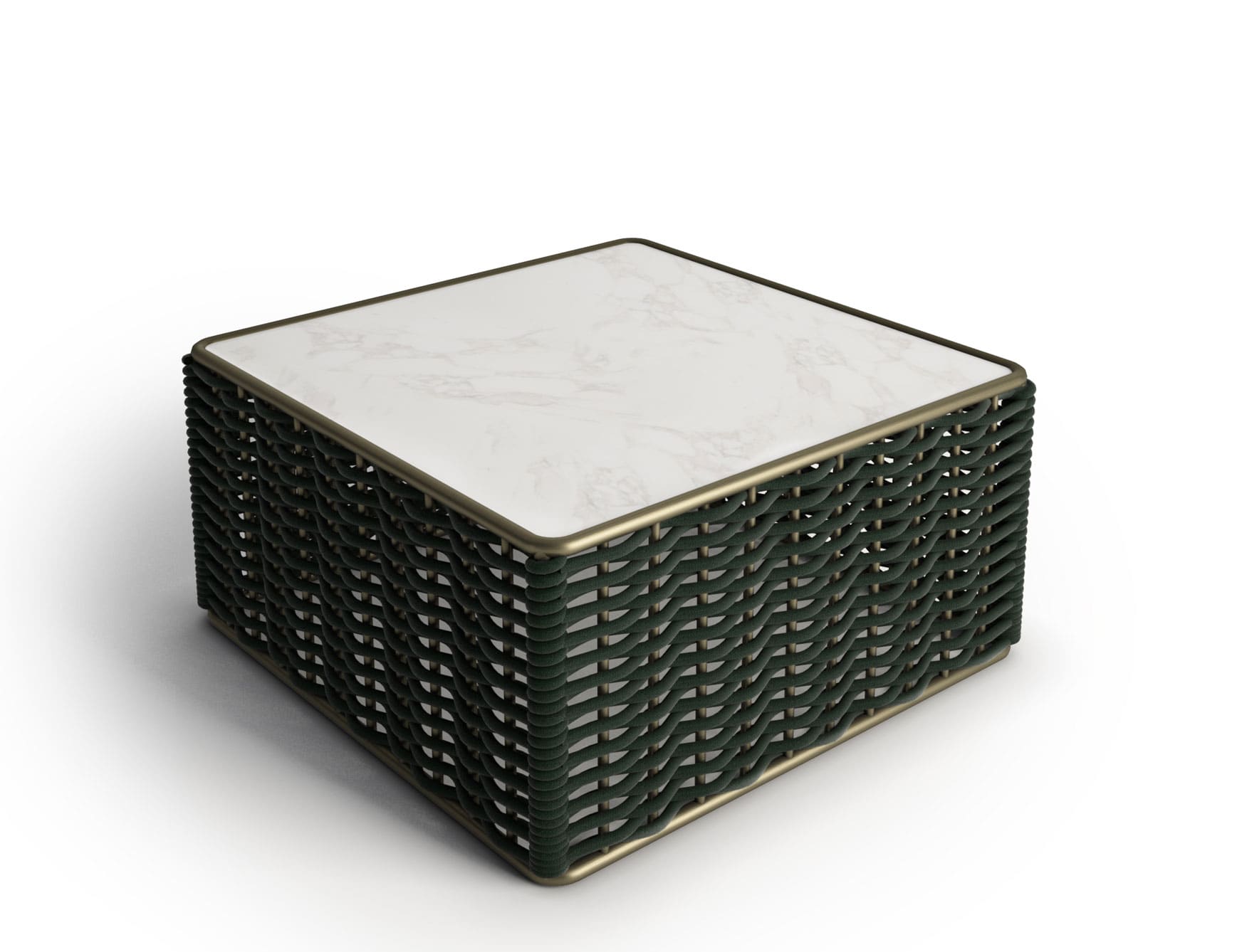 Marina modern luxury coffee table with ivory Calacatta marble