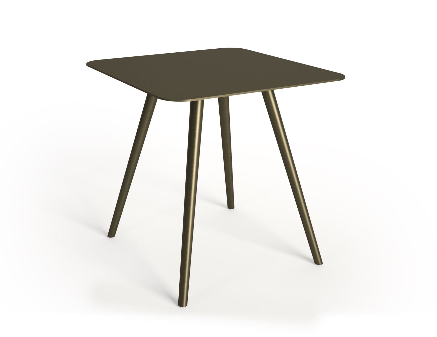Marina Square Small Table modern luxury side table with bronze metal