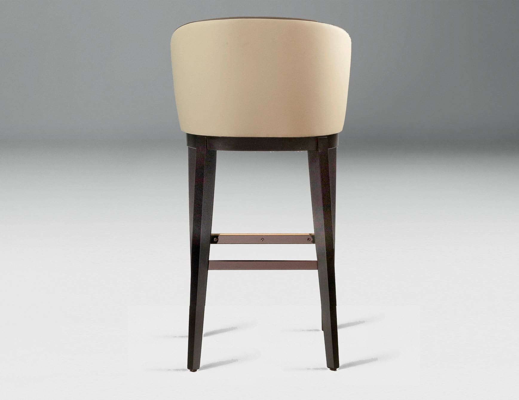 Venice modern luxury stool with ivory leather