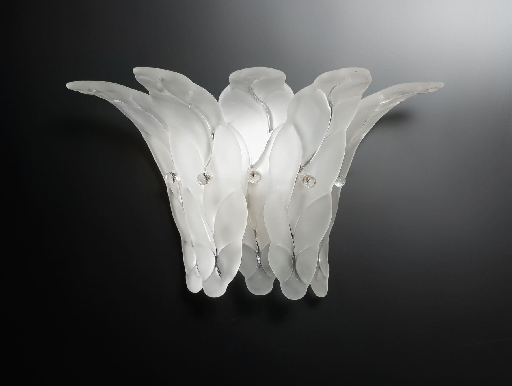 60 modern Italian sconce with white glass