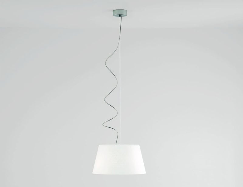 ABC S3 contemporary Italian hanging light with white glass