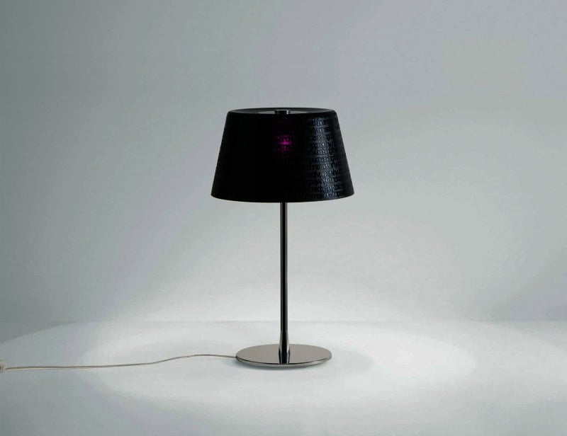 ABC T! contemporary Italian table lamp with black glass