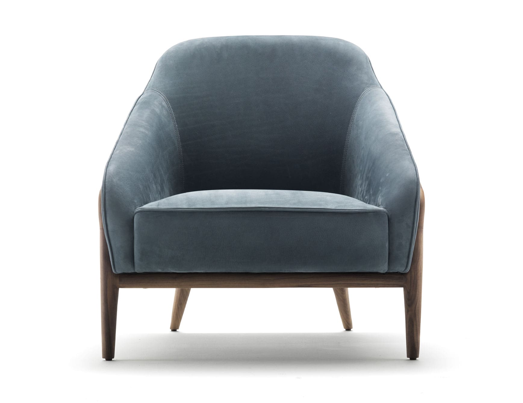 Adele modern Italian sofa chair with blue leather