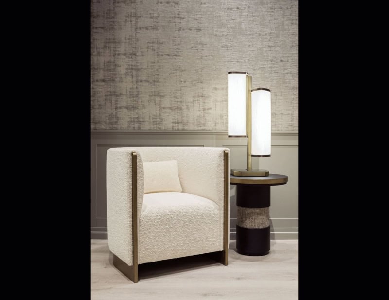 Adeline modern luxury armchair with cream fabric