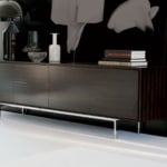 Alvin 20 modern Italian credenza with brown Ebony wood