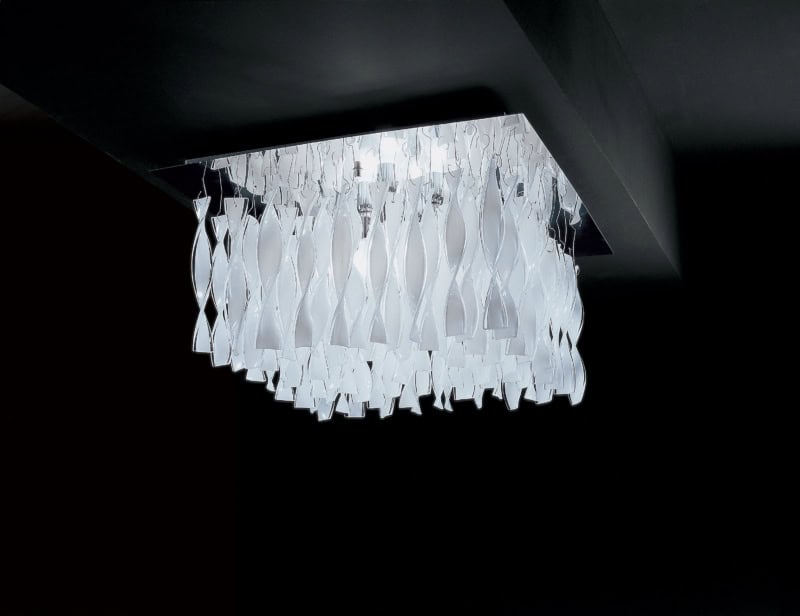 Avir modern luxury hanging light with white glass