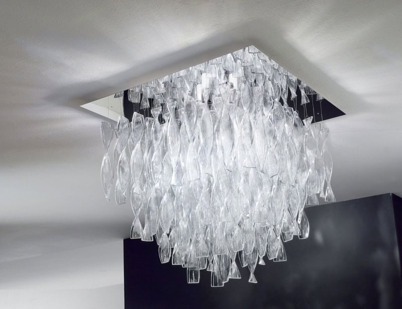 Avir modern luxury hanging light with clear glass