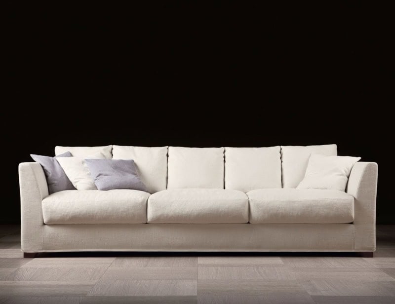 Berenson modern luxury sofa chair with white fabric