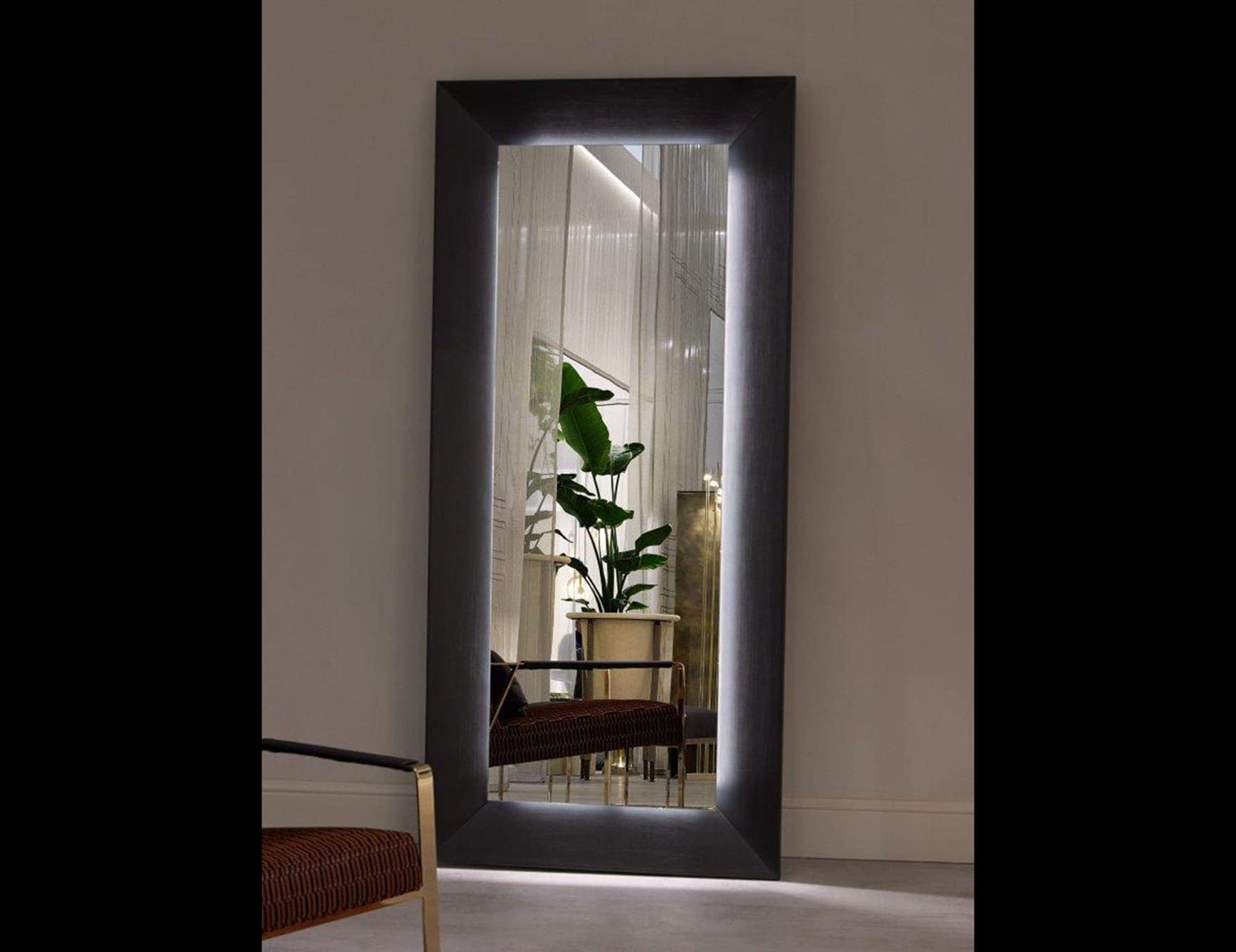 Best World modern luxury mirror with grey metal