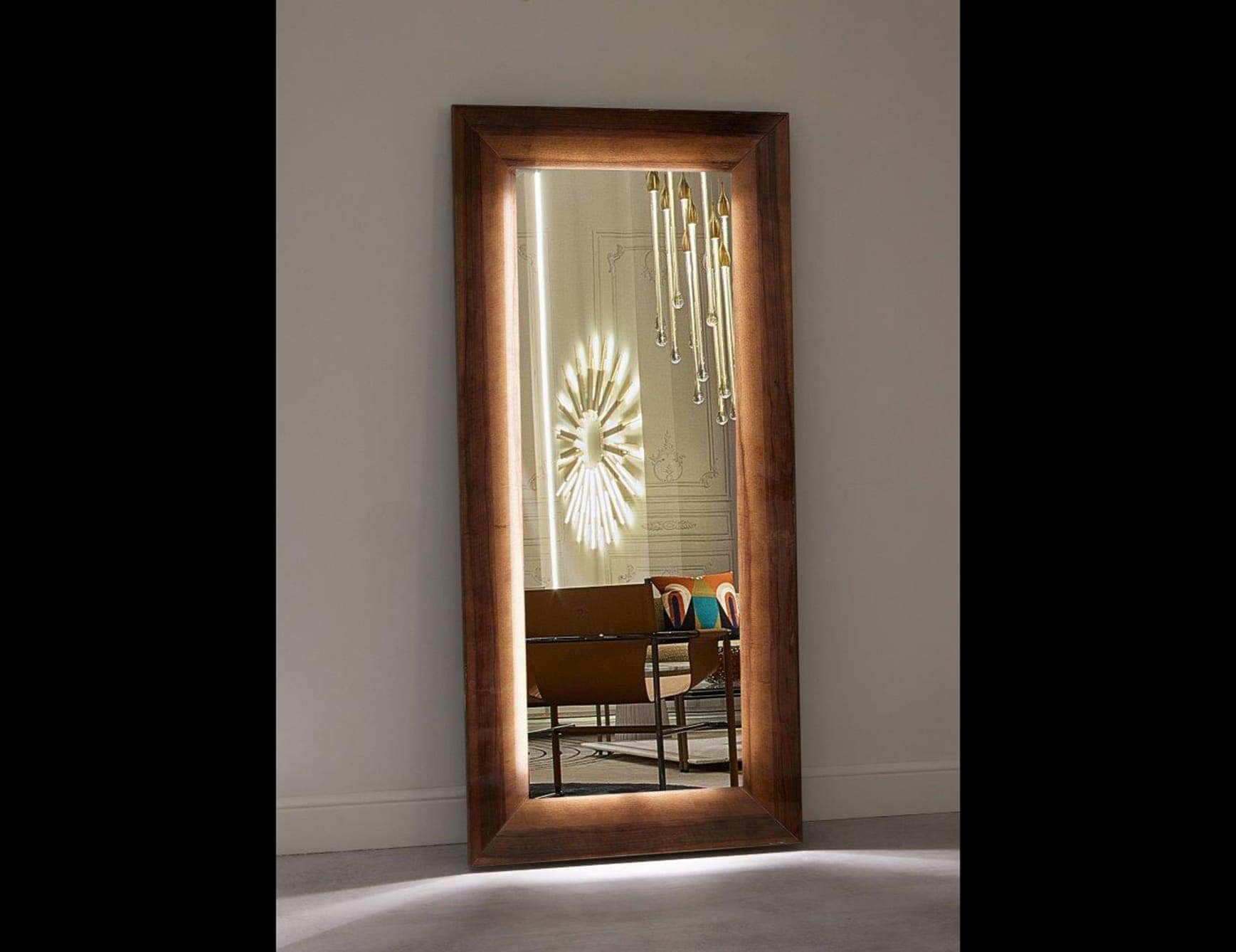 Best World modern luxury mirror with brown metal