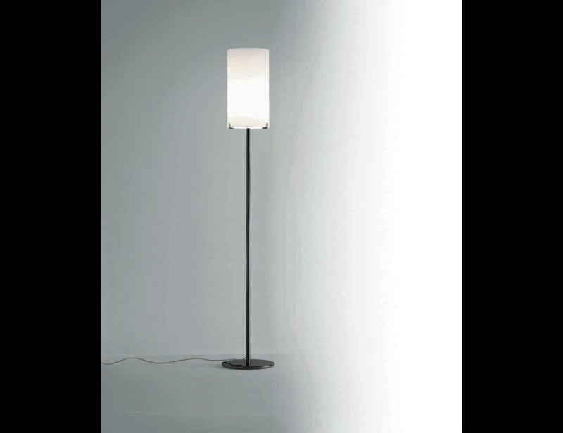 CPL contemporary Italian floor lamp with white glass