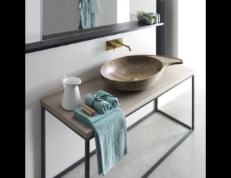 &lt;p&gt;
	Wellness is a collection of luxury Italian bathroom furnishings inspired by nature using precious woods and stone to create a one of a kind experience. Shown in brown stone and walnut base. Available in Blanco Carrara, Moon Stone, Namib, Sinai, Basaltina, Black Rock, Silver Grey, and Sand Brown. &nbsp;Made in Italy.&lt;/p&gt;
