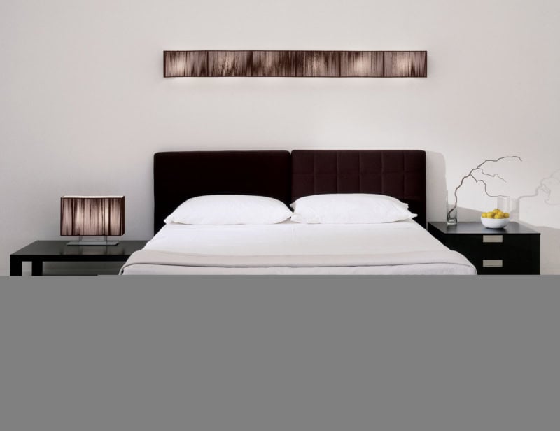 Clav modern luxury sconce with brown fabric