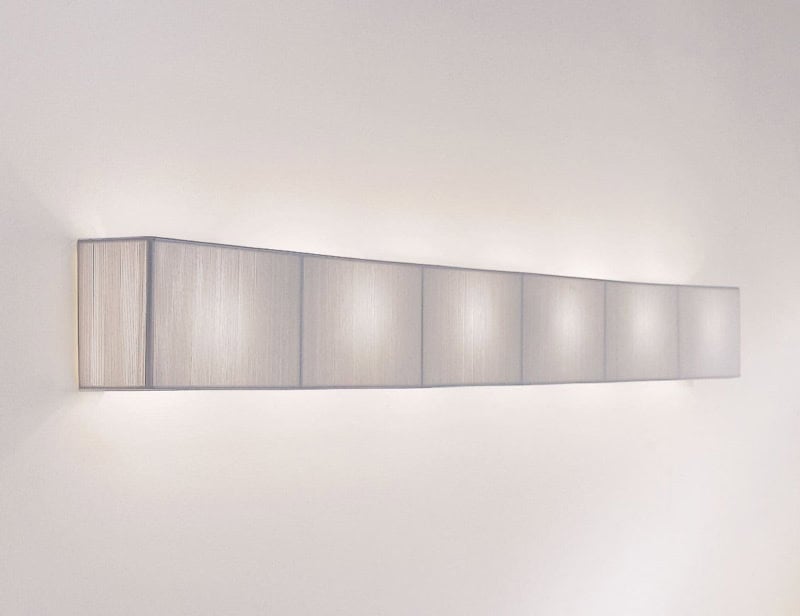 Clav modern luxury sconce with white fabric
