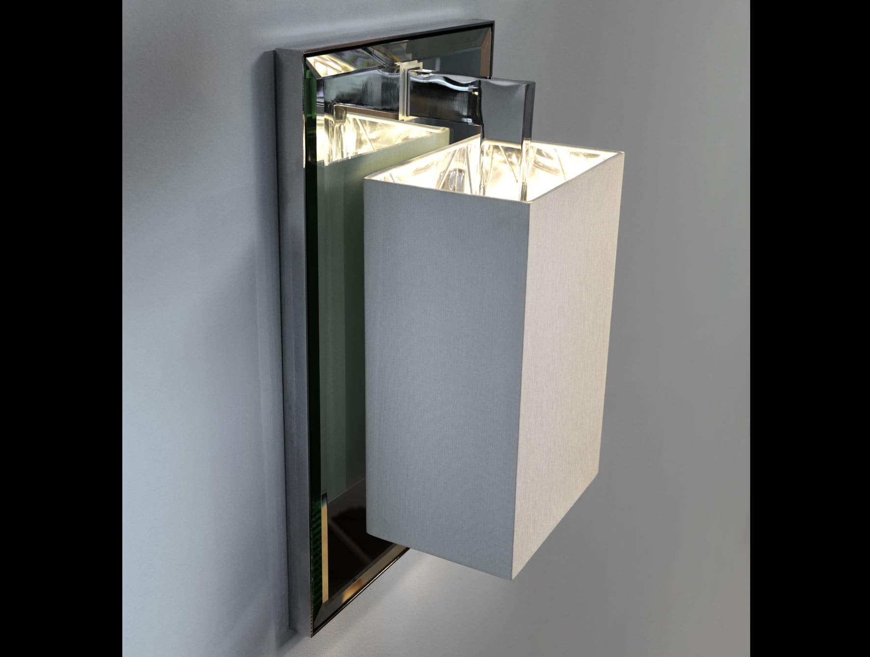 Coco Deluxe contemporary Italian sconce with white fabric