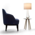 Colette modern luxury table lamp with clear murano glass