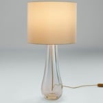 Colette modern luxury table lamp with ivory murano glass