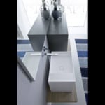 Composition N03 modern Italian bathroom vanity with white aquatek