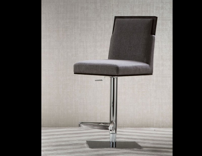 Concept 1 modern Italian stool with grey fabric