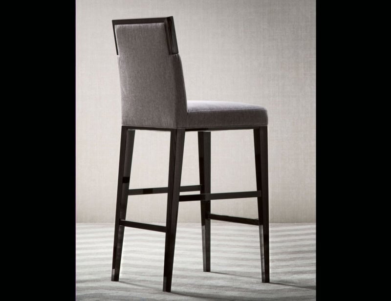 Concept 1 modern Italian stool with grey fabric