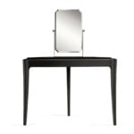 Corner modern luxury vanity table with black Beech wood