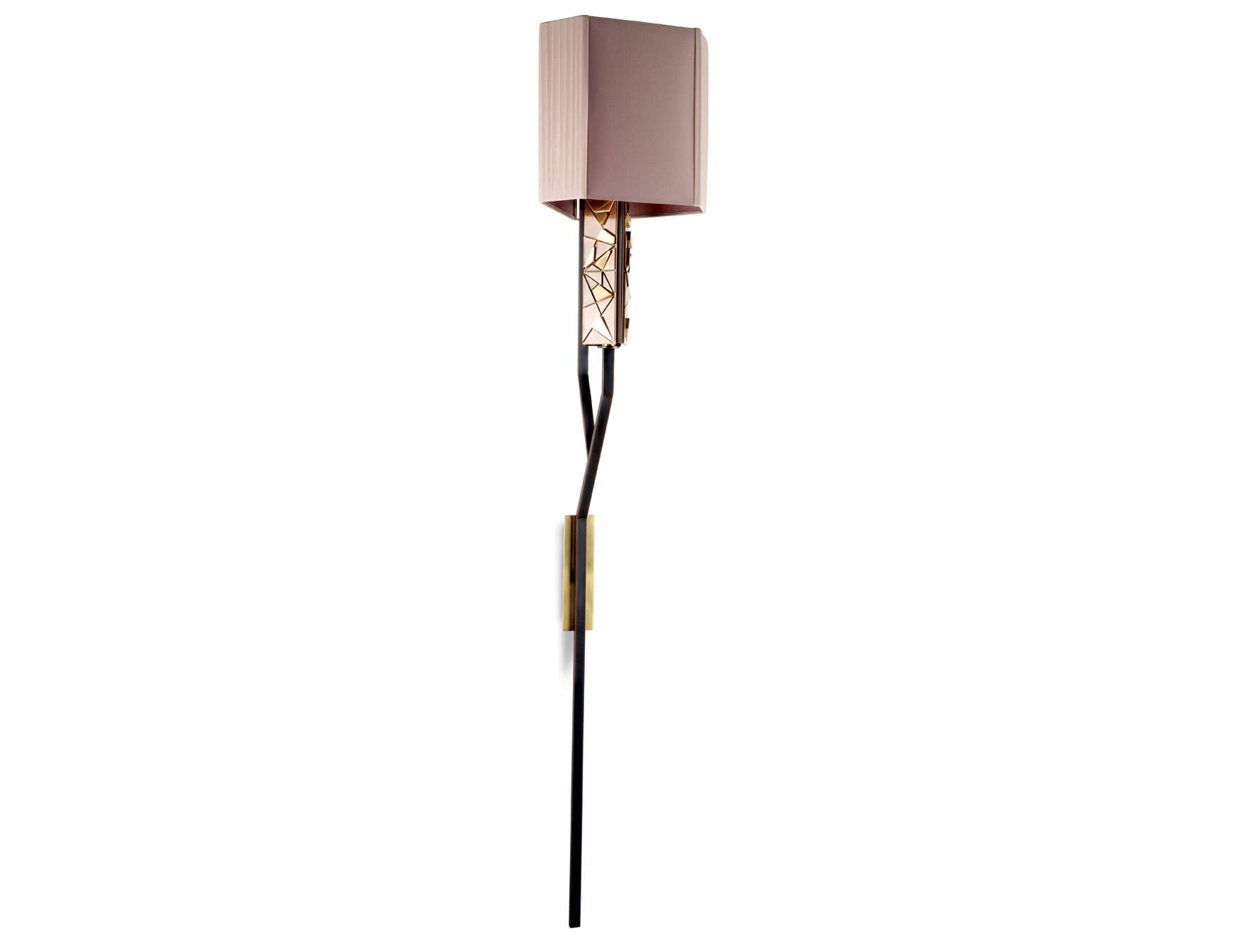 Crea modern Italian sconce with pink metal