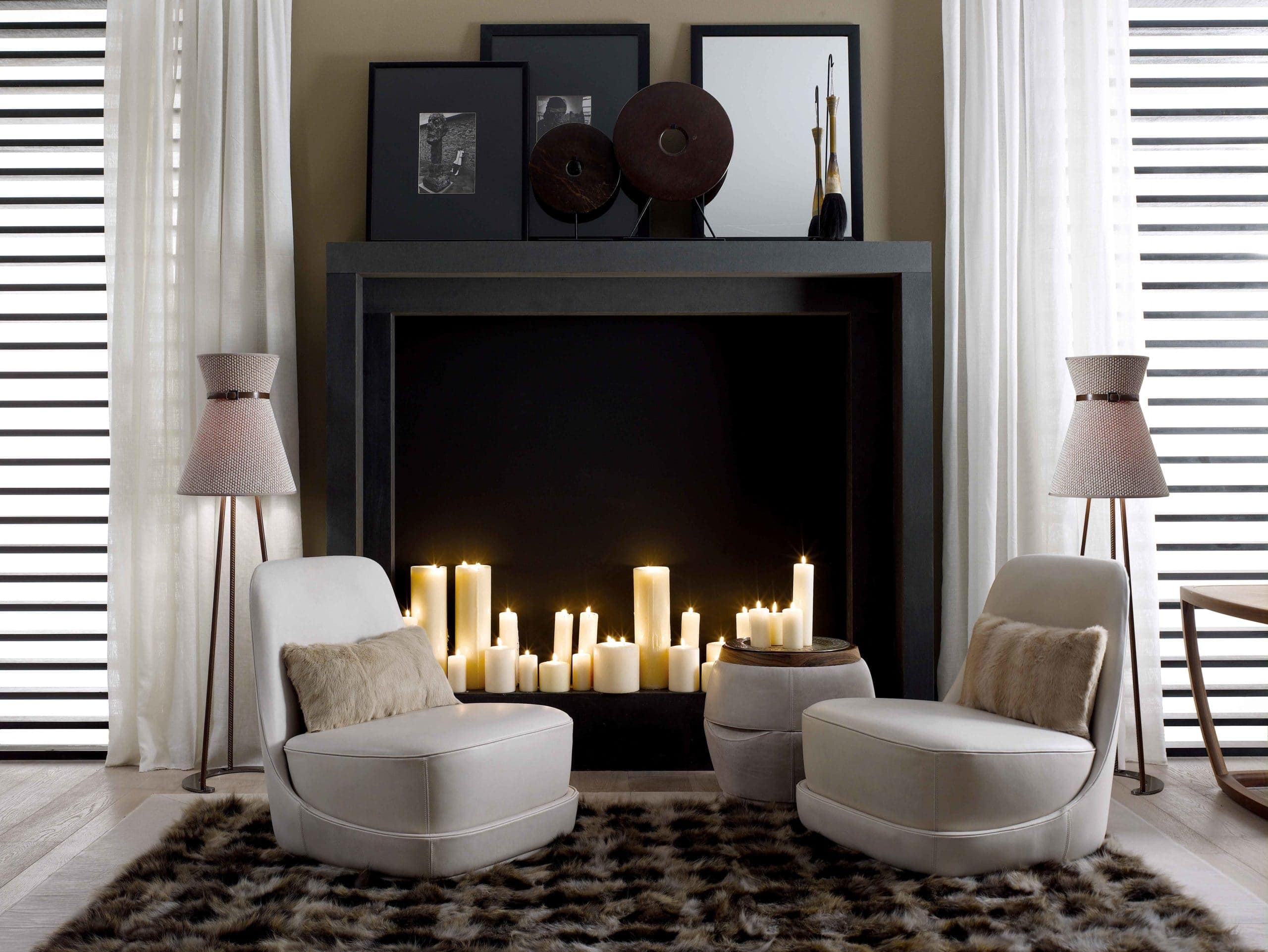 Doryland modern Italian sofa chair with white leather