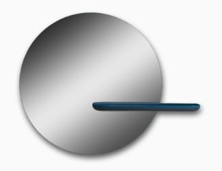 VU 200 contemporary Italian designer glass mirror handmade and shown in extra clear class with glass strips glued together. Glass: extra clear. Made in Italy.