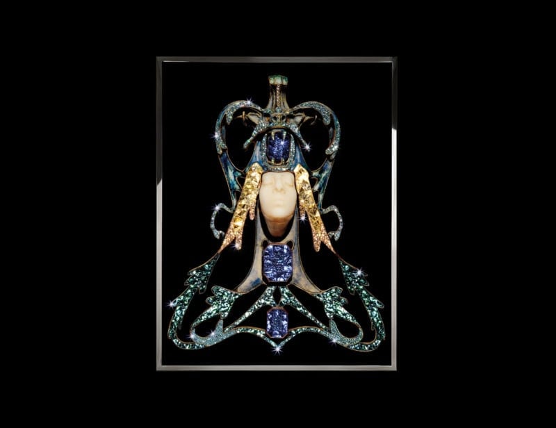 Lady Dragon modern luxury art with black glass