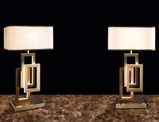 &lt;p&gt;Leva modern Italian designer table lamp shown in rich beech wood with details in metallic natural steel. This collection features classical and innovative designs. Made in Italy.&lt;/p&gt;
