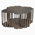 Flash contemporary Italian side table with black metal