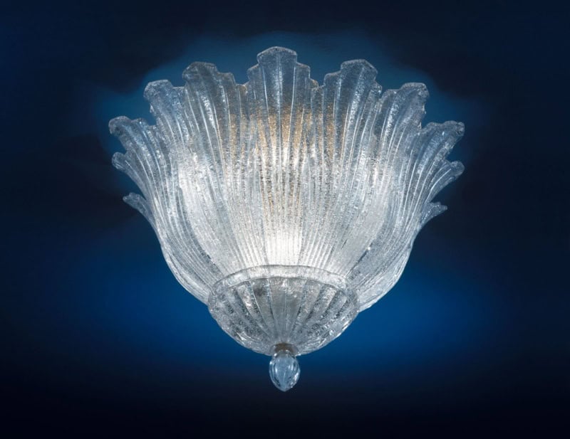 Impero modern Italian ceiling light with clear glass