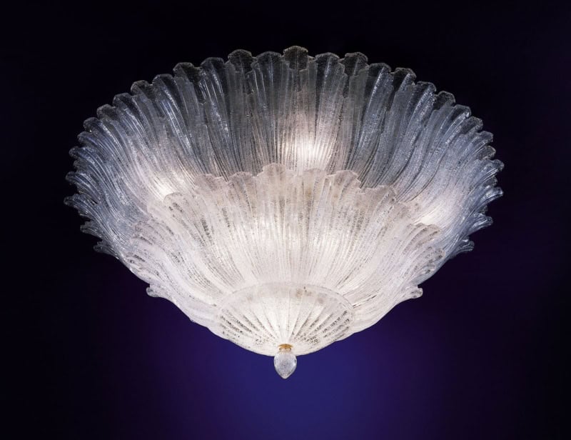 Impero modern Italian ceiling light with clear glass