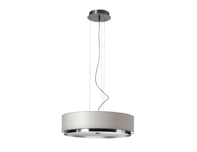 Iris modern Italian hanging light with nickel metal