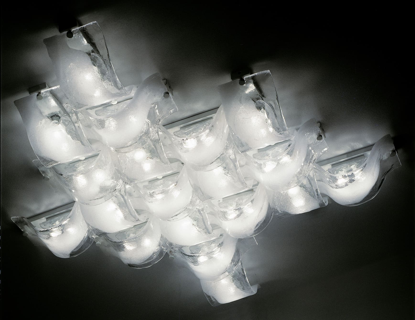 LP 276 modern Italian ceiling light with clear glass