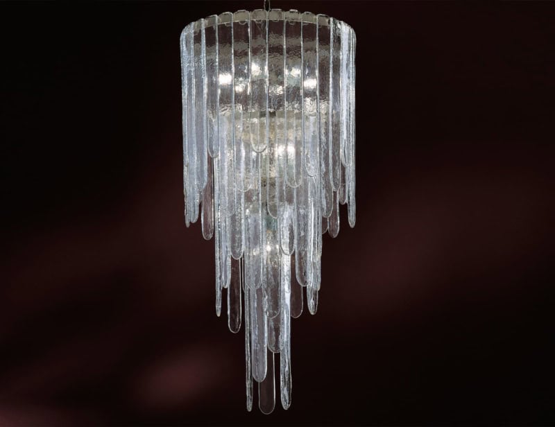 Lampada modern Italian chandelier with clear glass