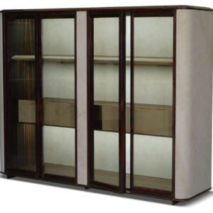 Love modern Italian cabinet with grey leather