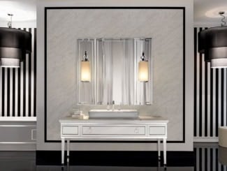 &lt;p&gt;Puro 102 contemporary Italian modular bathroom vanity shown in lacquered 106.3&#8243; white base unit with a Blanco Arabescato marble integrated sink and top. Combining clean geometrical lines enriched by precious metals without limits to functionality. Featuring special worked tops and sides, recessed handles, total width fronts and original finishes including heat-treated oak and stones; all which can be fully tailored and customized. Base/Top finish options: 27 matt or high glossy lacquers, 17 matt veneers, 1 glossy veneer, 4 clays and 10 marbles. Additional top options: 4 synthetic materials. Wash basins options: Semi-inset, Undermounted, Above Counter, Sit-On and integrated sink top. Opening options: Groove handle, 3 handle types or push latch without handle. Modular base widths: 85”, 88.5”, 106.3”, 116.9”, 145.7”. Modular base depths: 15.3”, 18.5”, 21.5”. Modular base heights: 9.4”, 14.3”, 18.1”. Mirrors available in mocha or white with included backlight. Made in Italy.&lt;/p&gt;
