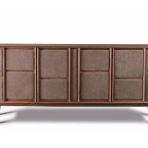 Matthias modern Italian credenza with grey leather
