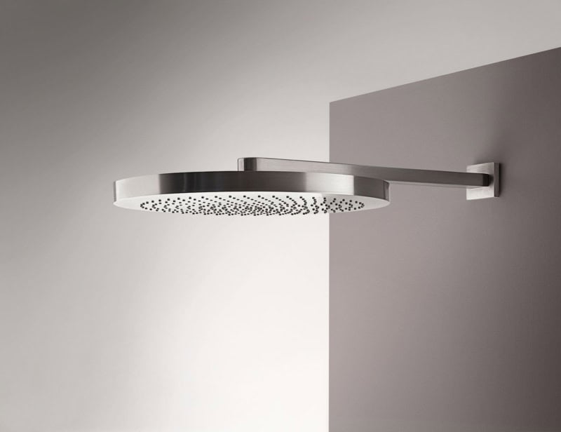 Nostromo modern Italian shower head with chrome metal