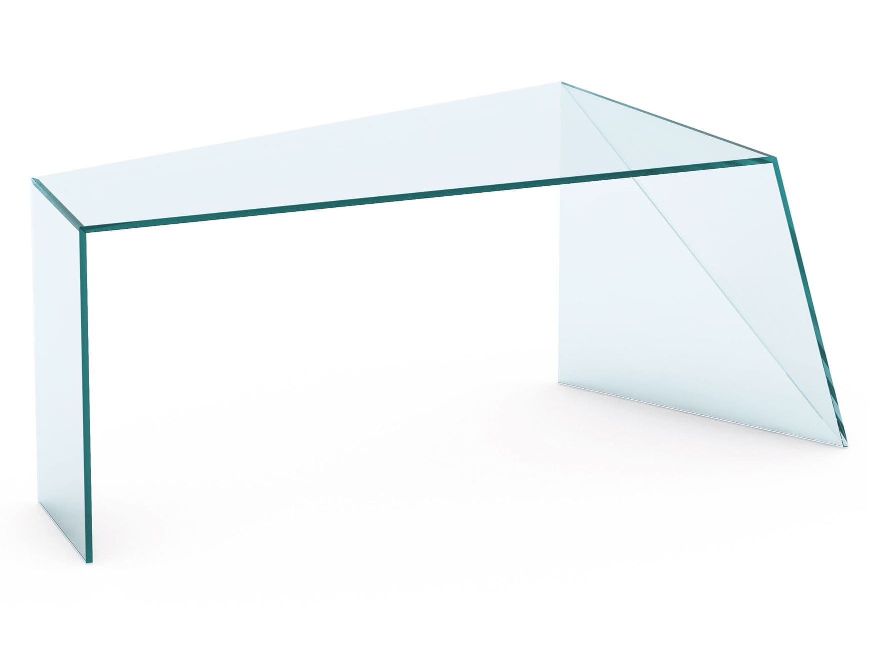 Penrose Desk contemporary Italian desk with clear glass