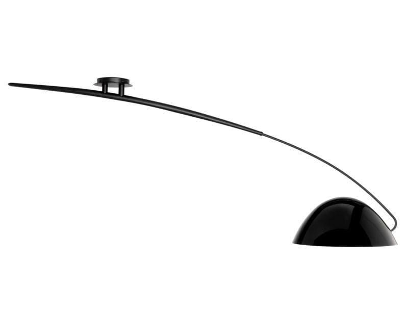 Pluma modern Italian hanging light with black metal