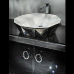 Portorose modern luxury bathroom vanity with black lacquered wood