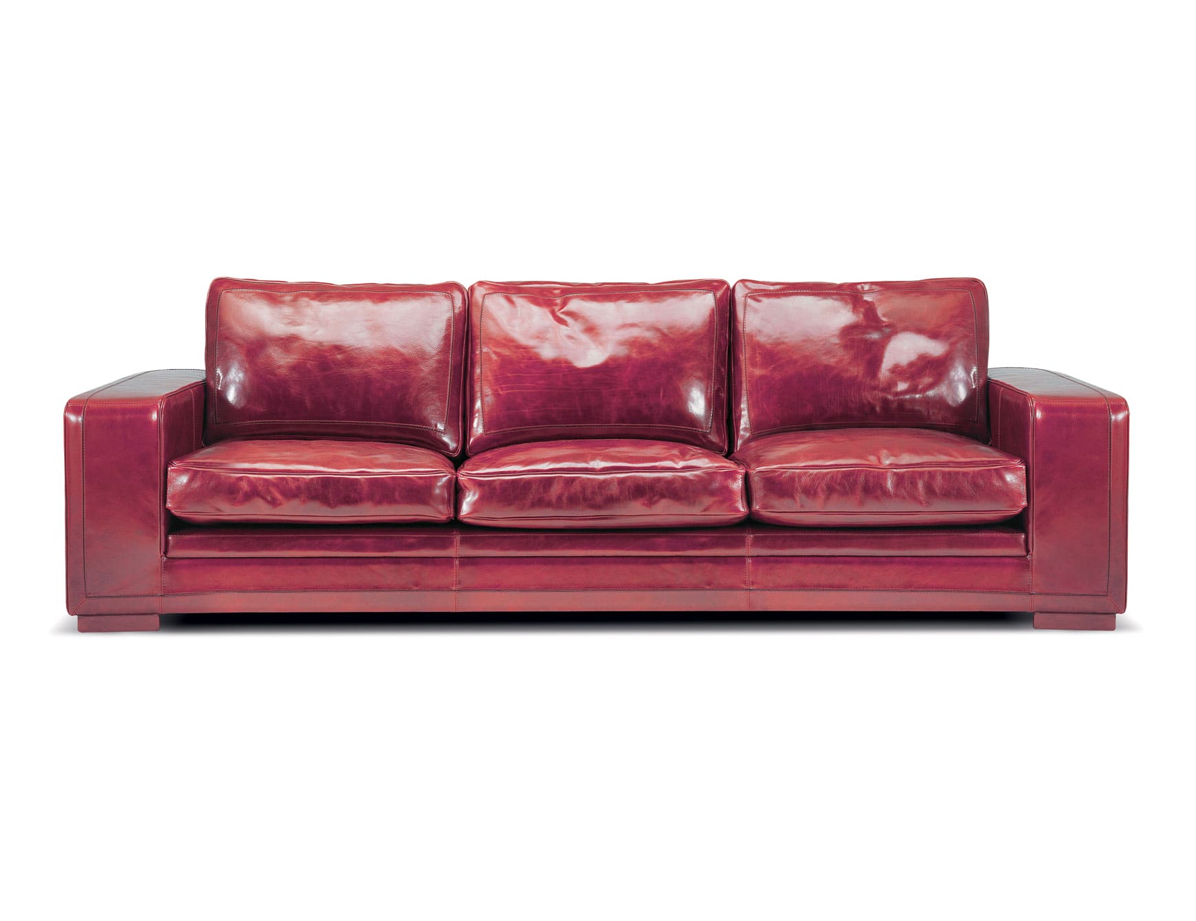 Rex modern Italian sofa chair with red leather