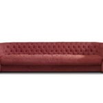 Samuel modern Italian sofa chair with red leather