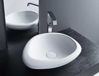 &lt;p&gt;Fonte 09 luxury Italian freestanding washbasin shown in matt Corian with Glacier White finish. Faucet composed of stainless steel. This collection features high-end raw materials used in the crafting process of each design. Made in Italy.&lt;/p&gt;
