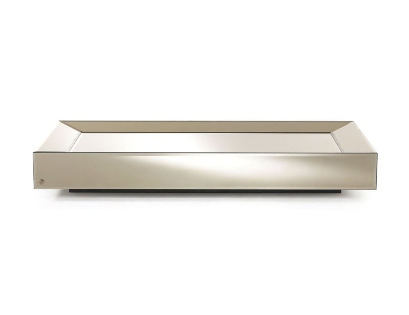 Selfie modern luxury coffee table with bronze mirrored glass